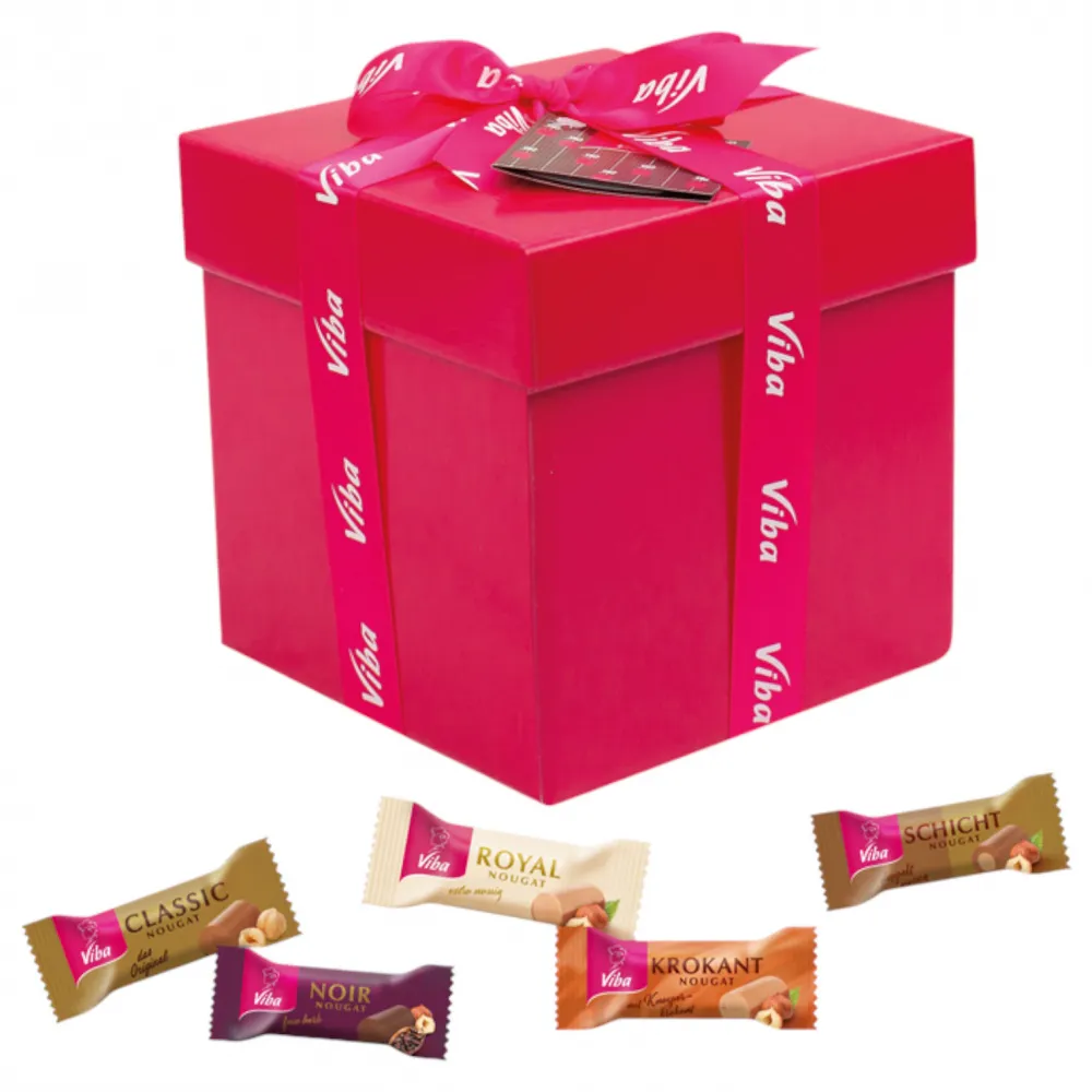 Süße Geschenkbox mit 70 Nougat-Minis – Mixkarton