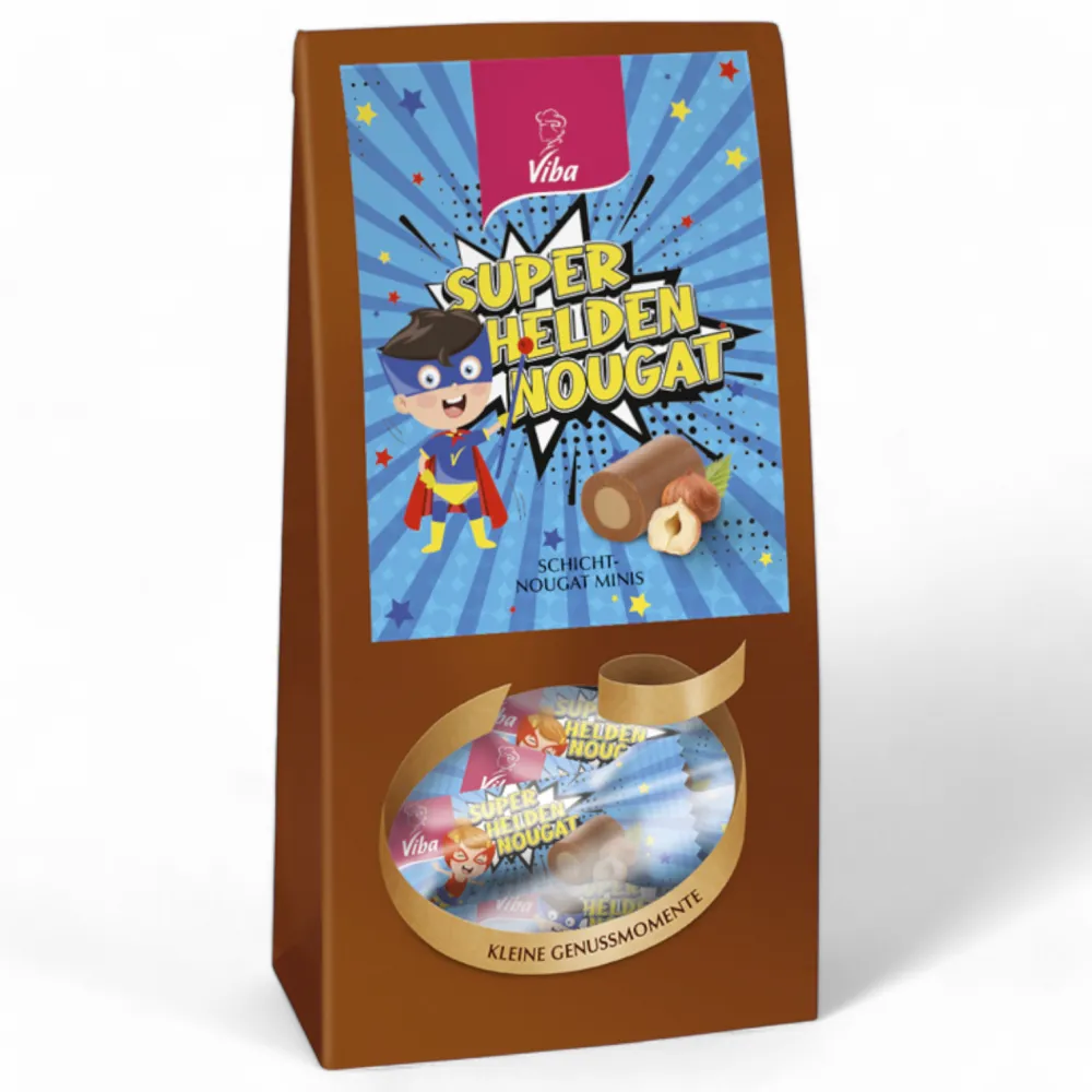 Superhelden Nougat Mini Blau 100g