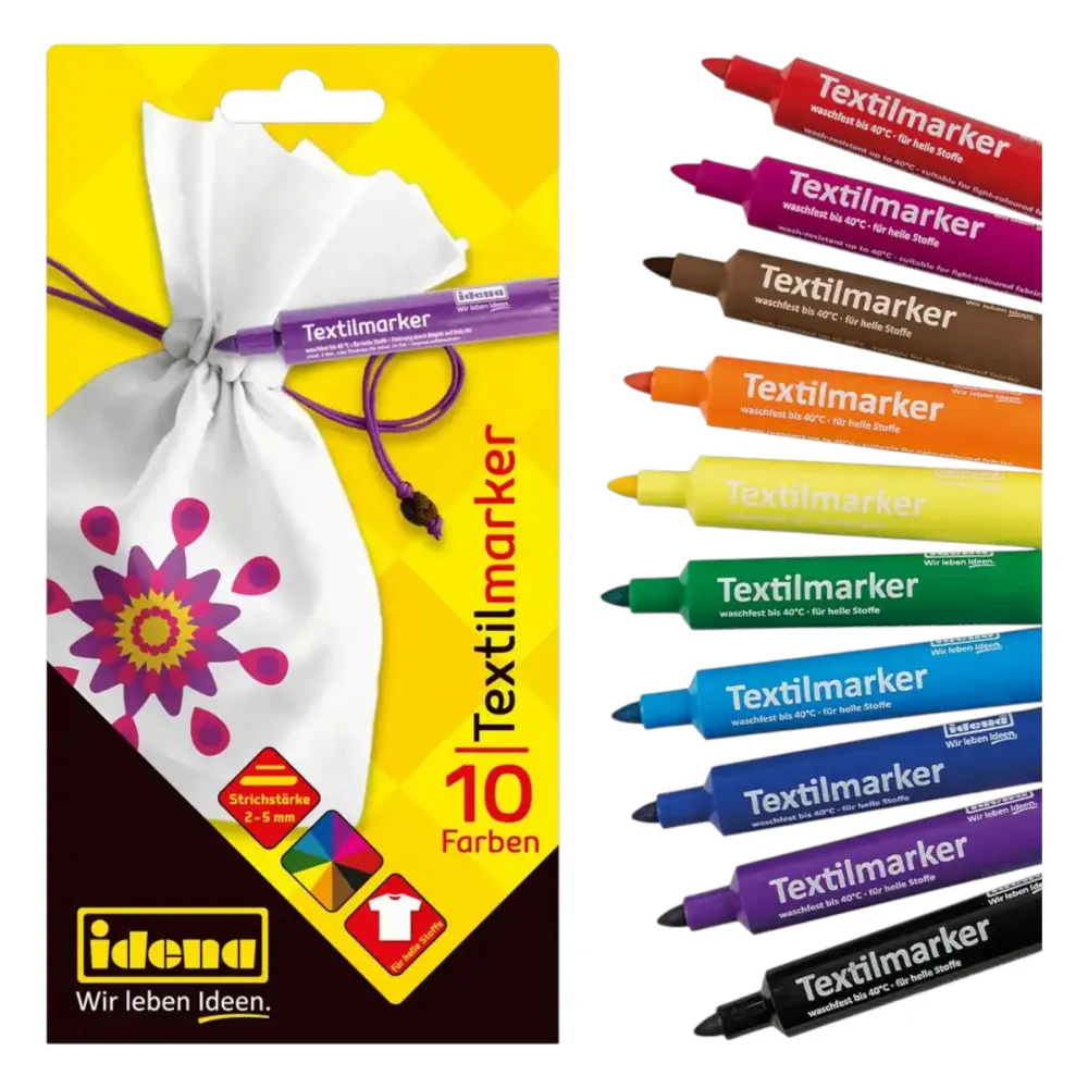 Textilmarker 10 Farben