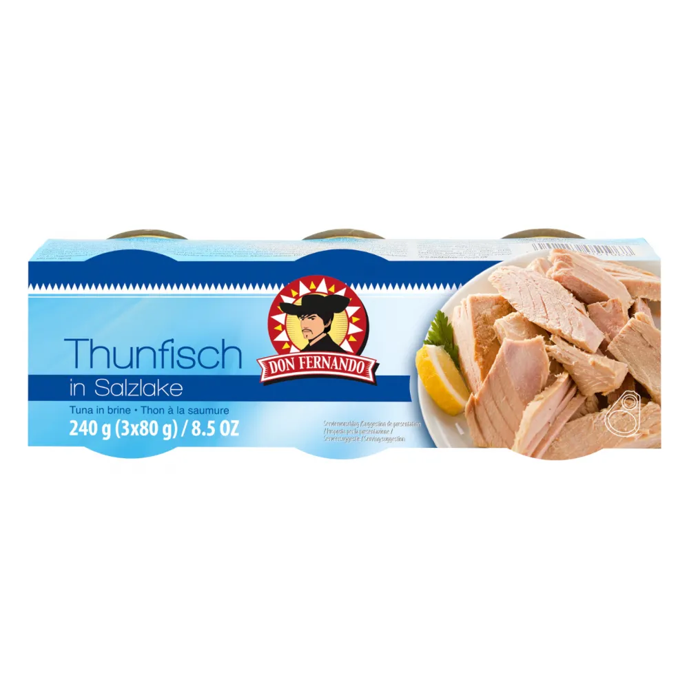 Thunfisch natur in Salzlake 240g (3x80g)