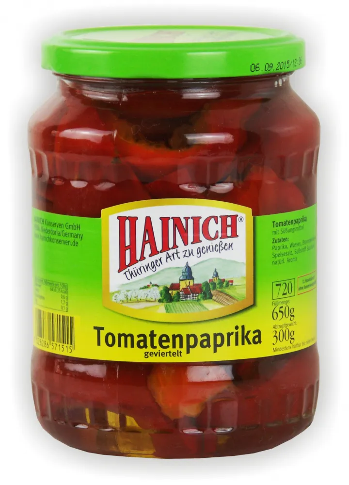 Tomatenpaprika geviertelt 720ml