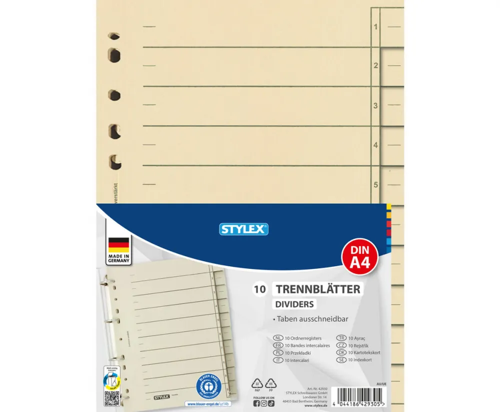 Trennblätter 10er A4