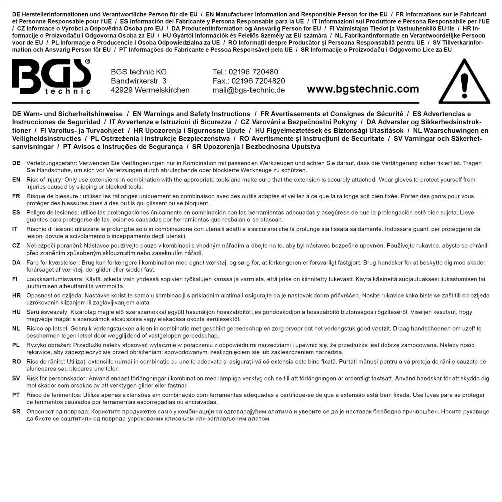 Verlängerungs-Satz | 6,3 mm (1/4) 300 / 380 / 450 mm | 3-tlg