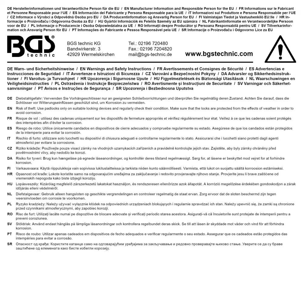 Vorhängeschlössersatz 4tlg 35mm gleichschließend