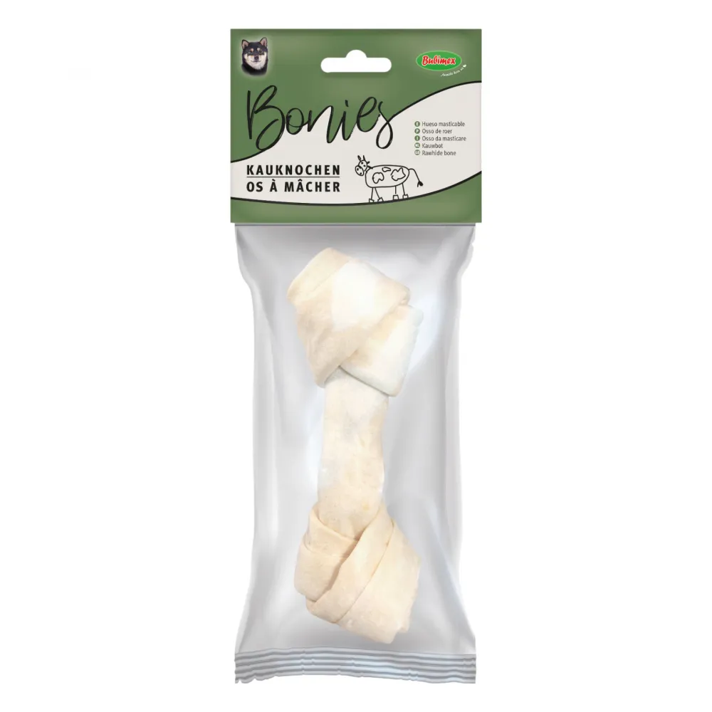 Weiße Kauknochengeknotet 16cm