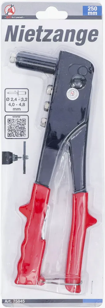 Zange für Blindnieten 2.4 bis 4.8 mm, 250 mm