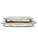 Auflaufform Glas mit Deckel - 3000ml