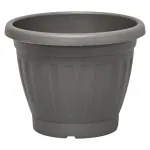 Blumentopf rund gerippt ø20-60cm Anthrazit / Terracotta