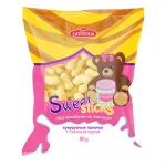 DOVGAN Sweet Sticks Süße Maisstäbchen mit Puderzucker 80g
