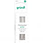 Flachsenkel Glitter silber 120cm