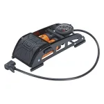 Fußpumpe für alle Ventilarten mit Manometer 7 bar Aluminium