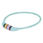 Kabelschloss 4-Zahlen-Kombination frei kodierbar L: 65 cm türkis