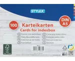 Karteikarten DIN A5 liniert 100 Stück FSC