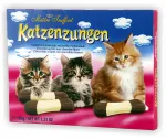 Katzenzungen 100g Vollmilchschokolade mit weißer Schokolade