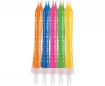 Kerzen Happy Birthday 10 Kerzen inkl. 10 Kerzenhalter