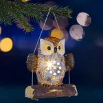 LED Solar Eula auf Schaukel 14x8x17cm