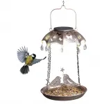 LED Solar Vogelfutterstation 19x19x49cm