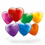 Luftballons bunte Herzen 10er Beutel