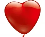 Luftballons rote Herzen 6 Stück