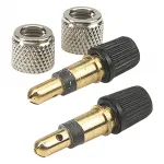 Patentventile 2 Stück mit Überwurfmutter und Ventilkappen