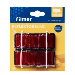 Reflektor eckig rot 2er-Set zum Ankleben