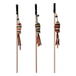 Spielangel mit Holzstab mit Fisch Strickstoff 40cm