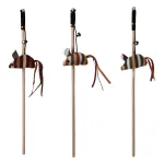 Spielangel mit Holzstab mit Maus aus Strickstoff, 40 cm