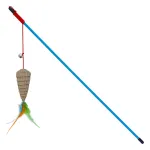 Spielangel mit Wellpappe und Federn 46cm