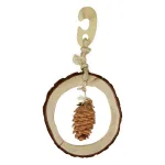 Spielring Naturholz mit Tannenzapfen 10cm