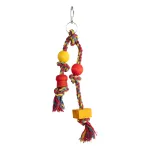 Spielzeug Holz mit bunten Baumwolltau 30 cm