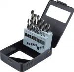 Spiralbohrer-Kassette, HSS, 1-10 mm, 19-tlg.