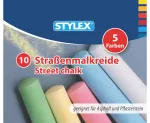 Straßenkreide 10 Stangen farbig