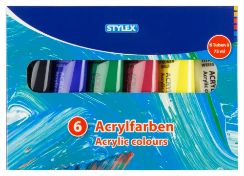 Acrylfarbe 6 Tuben à 75 ml