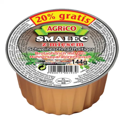 Agrico Smalec z miesem Schweineschmalz 144 g