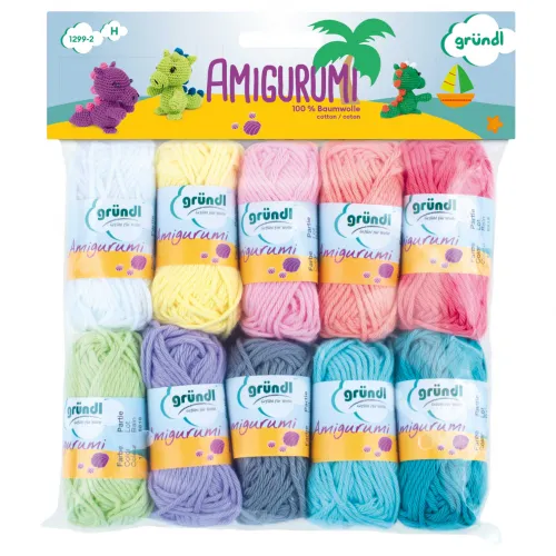 Amigurumi 10x10g 100% BW Pastell
