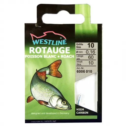 Angelhaken Rotauge blau 10 Stück