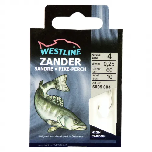 Angelhaken Zander Nickel 10 Stück