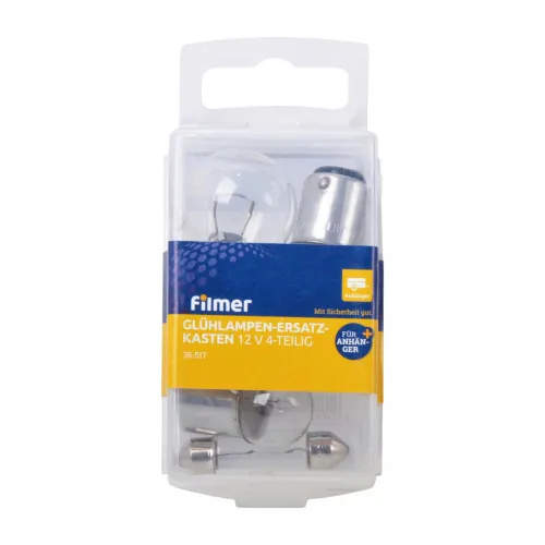 Anhänger Glühlampen-Ersatzkasten 12V 4tlg