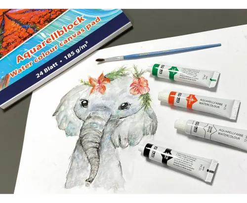 Aquarellblöcke DIN A4, 185 g/m², 24 Blatt