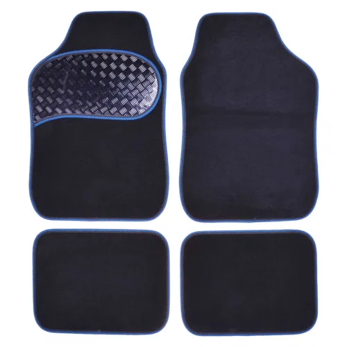 Autoteppich-Set Alu-Look-Pad