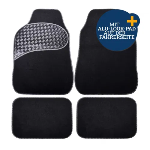 Autoteppich-Set Alu-Look-Pad