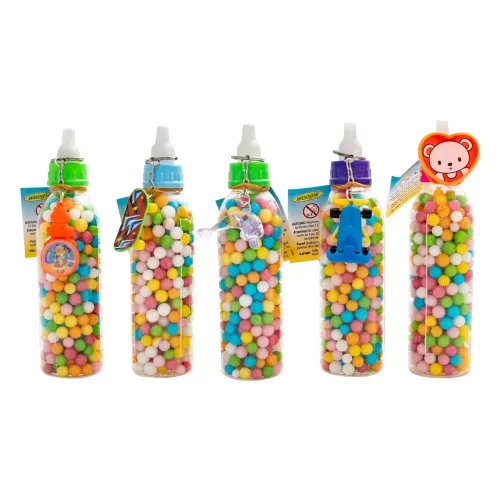 Babyfläschchen mit Zuckerperlen und Spielzeug 100g