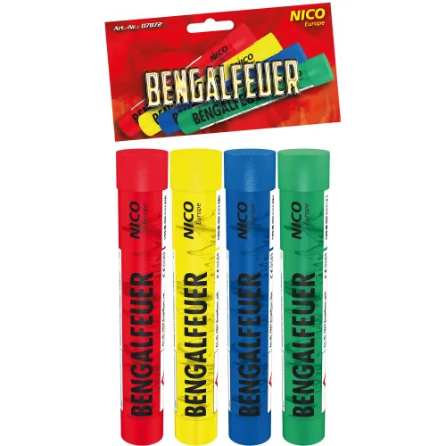 Bengalfeuer 4er verschiedene Farben
