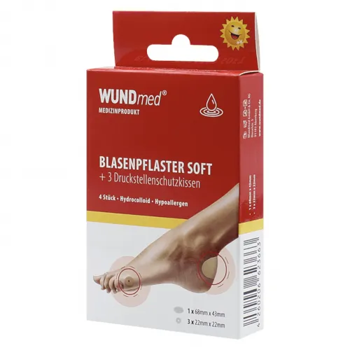 Blasenpflaster und 3 Druckstellenschutzkissen