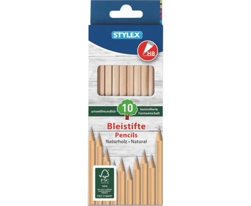 Bleistifte Naturholz FSC 10 Stück