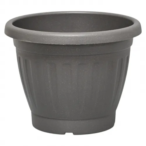 Blumentopf rund gerippt ø20 - 60 cm anthrazit