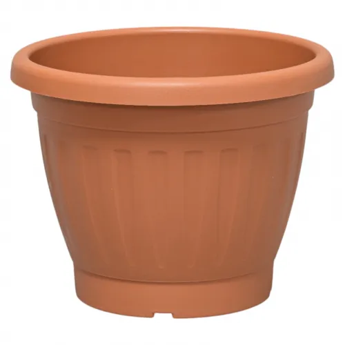 Blumentopf rund gerippt ø20 - 60 cm terracotta