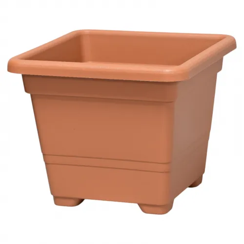Blumentopf viereckig 18-54cm Anthrazit / Terracotta