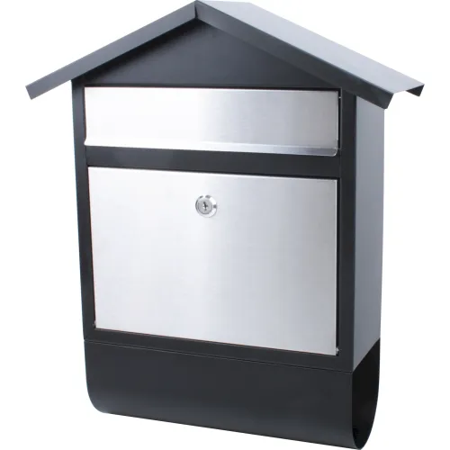 Briefkasten, Edelstahl / Eisen 14x45x38cm