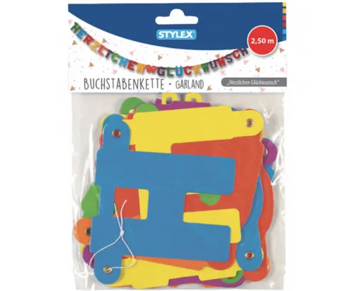 Buchstabenkette Herzlichen Glückwunsch